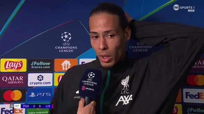 九游娱乐-范戴克:对输球不满;巴黎周末休息?利物浦只能专注于自身